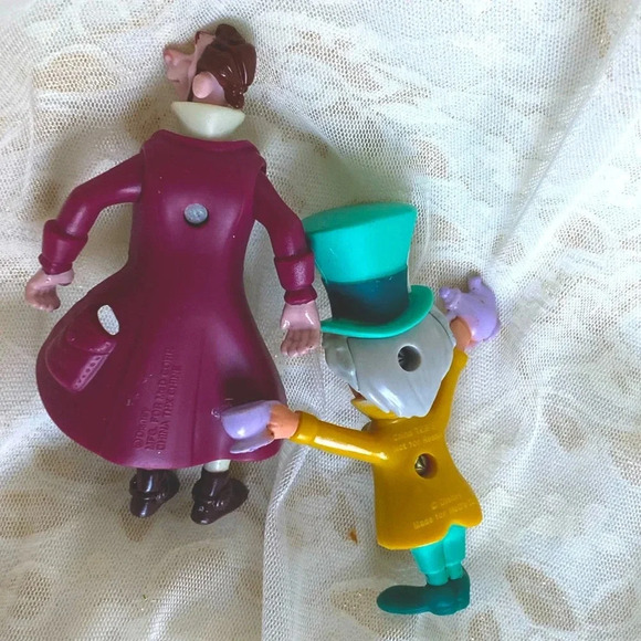 Disney Collectibles Figurine Set of 2 Action Figures in Purple Cloak & Long Hat - Picture 3 of 3